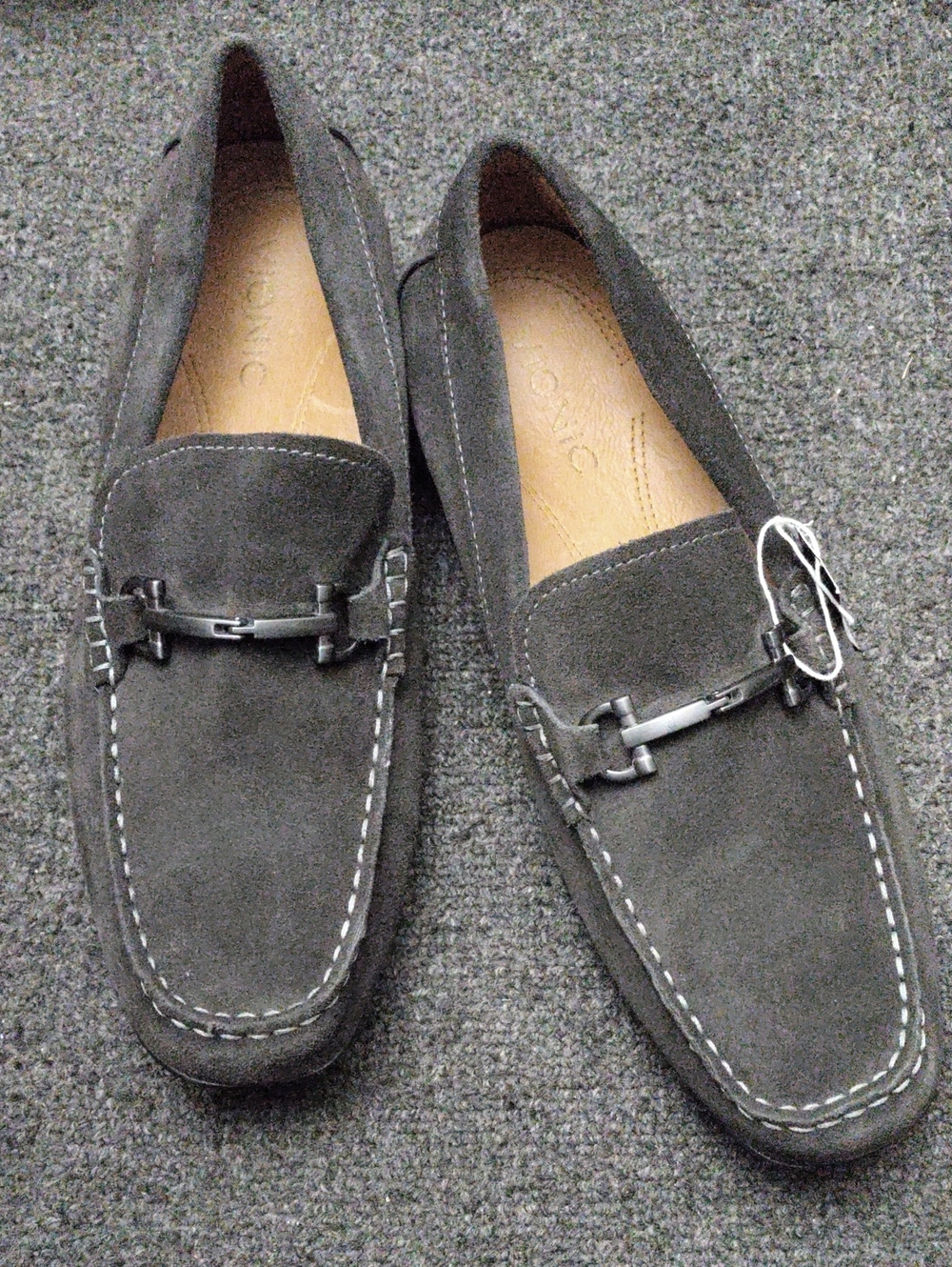 Vionic Mercer Mason Suede Dark Gray Loafers